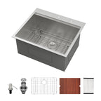 Logmey 25''x 22'' Drop-In Laundry Utility Workstation Sink