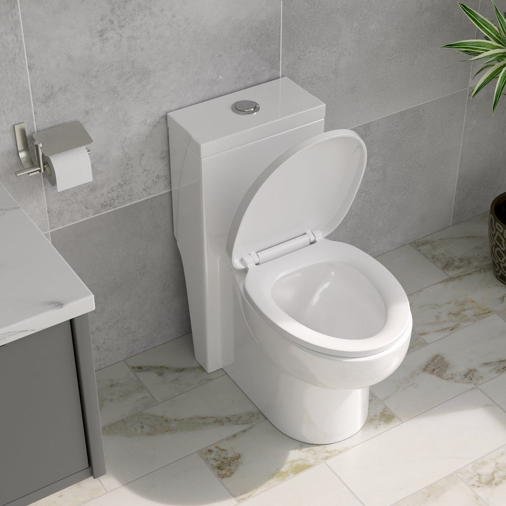 1.1/1.6 GPF Dual-Flush Elongated One-Piece Toilet with Ceramic Glazed Surface(Soft Close Seat Included)