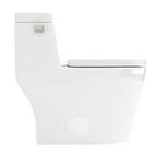 1.1/1.6 GPF Dual-Flush Elongated One-Piece Toilet with Comfort Seat Height and Ceramic Glazed Surface(Soft Close Seat Included)
