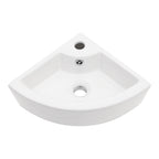Logmey 18x13 Compact Triangular Floating Wall Mount Bathroom Sink