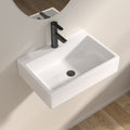 Logmey 20x14 Wall-Mounted Porcelain Bathroom Basin