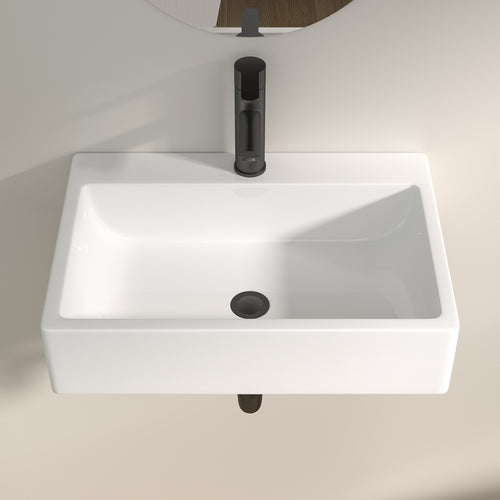 Logmey 20x14 Wall-Mounted Porcelain Bathroom Basin