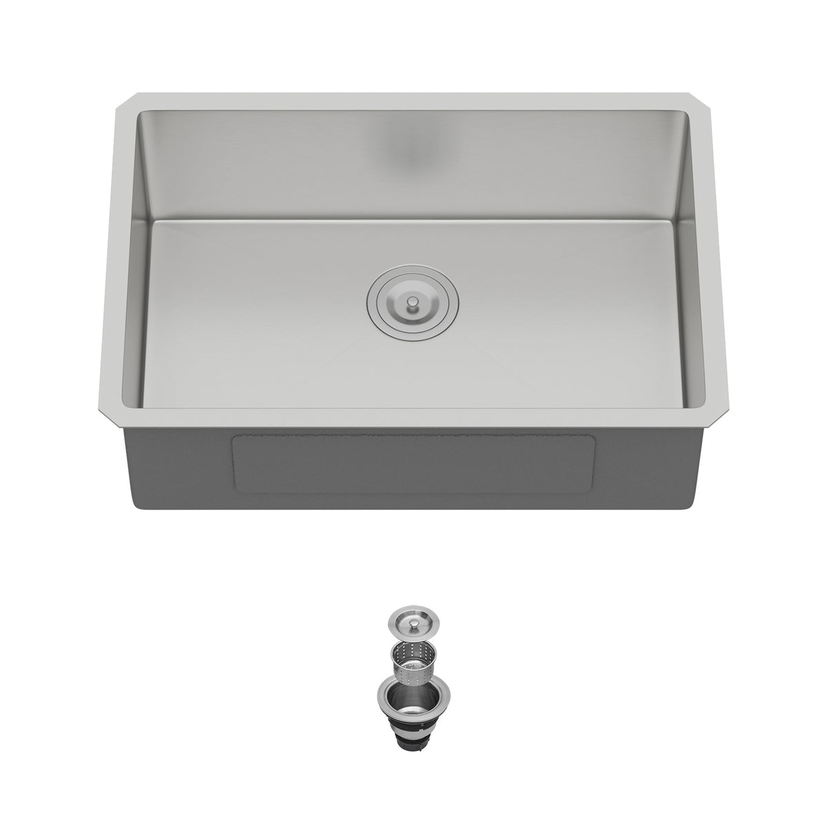 Logmey 26x18 Seamless Undermount Single Bowl Kitchen Sink