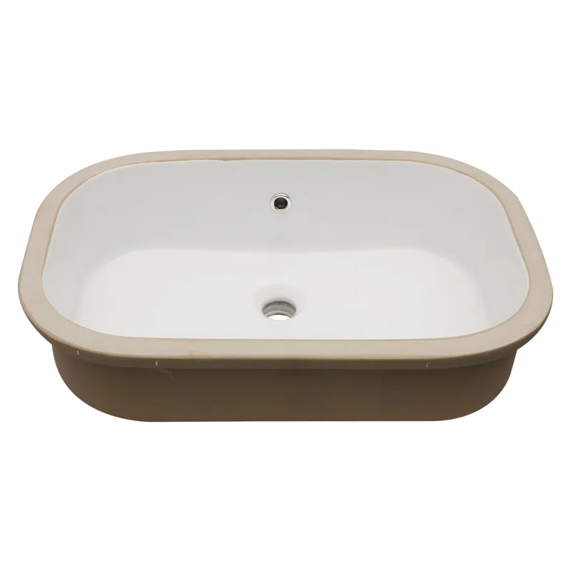 Logmey 22" Undermount Rectangular Bathroom Sink with Overflow