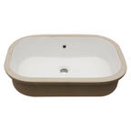 Logmey 22" Undermount Rectangular Bathroom Sink with Overflow
