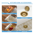 Logmey Undermount Quartz Workstation Kitchen Sink - 30" / 33" White