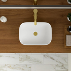Logmey 18x14 Modern Rounded Rectangle Bathroom Vessel Sink
