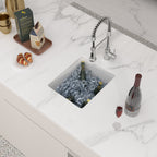Logmey 15'' x 18'' Undermount Quartz Composite Bar Prep Sink