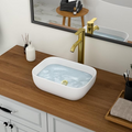 Logmey 18x14 Modern Rounded Rectangle Bathroom Vessel Sink