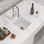 Logmey 15'' x 18'' Undermount Quartz Composite Bar Prep Sink