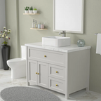 Logmey 19''x15'' Bathroom Sink - Rectangular Above Counter Vessel Single Bowl - White Porcelain Ceramic