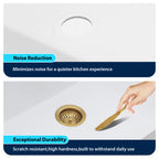 Logmey 33'' x 21''White Quartz Composite Farmhouse Workstation Kitchen Sink