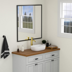 Logmey 18x14 Modern Rounded Rectangle Bathroom Vessel Sink