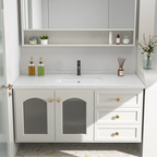 Logmey 22" Undermount Rectangular Bathroom Sink with Overflow