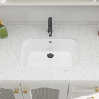 Logmey 22" Undermount Rectangular Bathroom Sink with Overflow