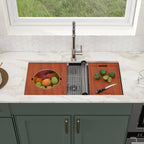 Logmey 36'' Undermount Workstation Kitchen Sink