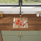 Logmey 17" Undermount Quartz Workstation Kitchen Sink - White