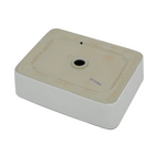 Logmey 16" x 12" Rectangular Bathroom Vessel Sink - Ceramic Above-Counter Vanity Art Basin