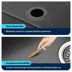 Logmey 17'' x 19'' Undermount Quartz Composite Workstation Bar Sink