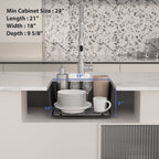 Logmey 21 Inch Black Granite Composite Undermount Sink Workstation