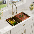 Logmey 33'' Undermount Workstation Kitchen Sink