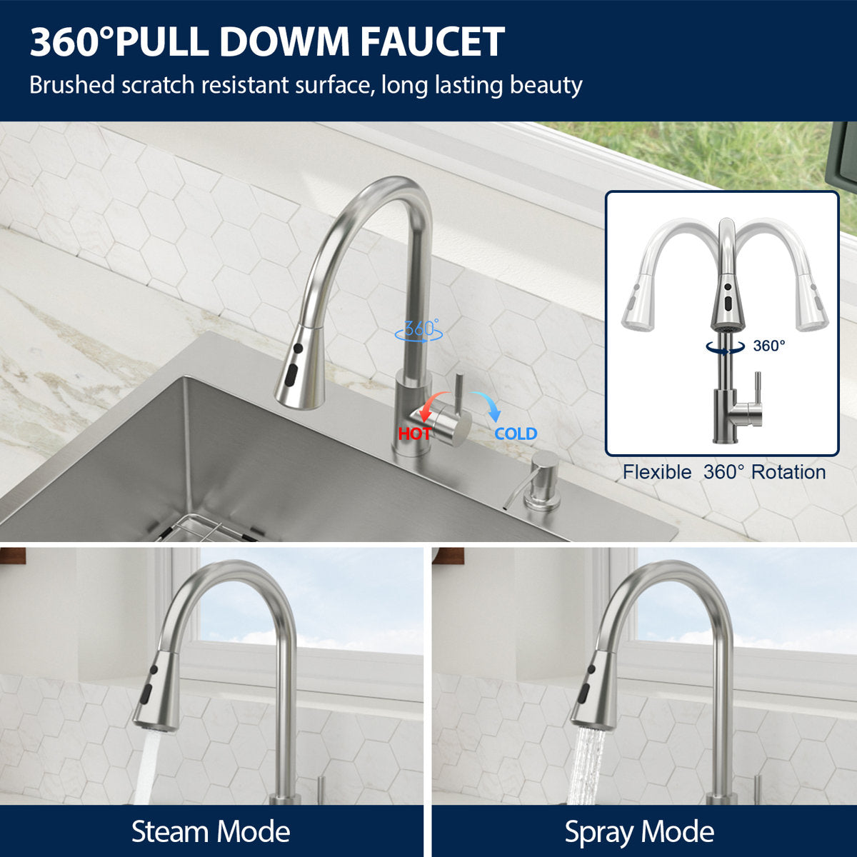 25'' Topmount 16 Gauge Single Bowl Stainless Steel Drop-In Kitchen Sink with Accessories