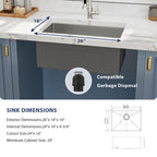 Logmey 26''x  18'' Undermount Kitchen Sink