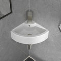 Logmey 18x13 Compact Triangular Floating Wall Mount Bathroom Sink