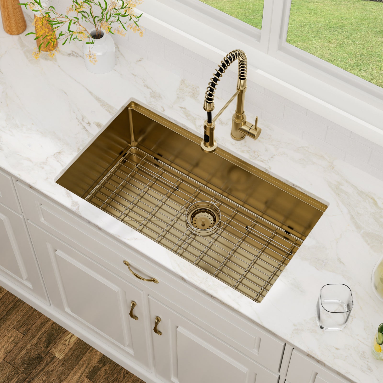 Logmey 33'' Undermount Workstation Kitchen Sink