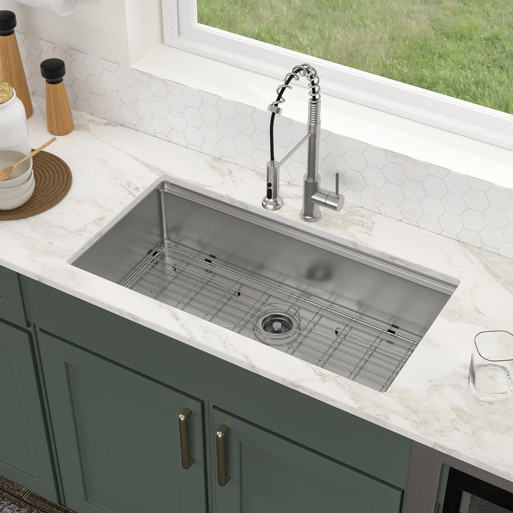 Logmey 36'' Undermount Workstation Kitchen Sink
