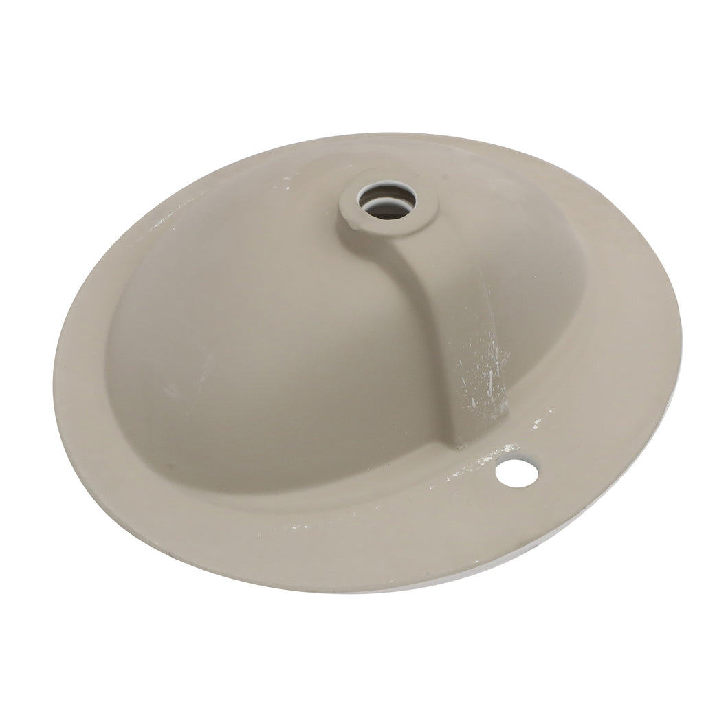 Logmey 21.8 Inch Modern White Oval Topmount Bathroom Sink