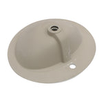 Logmey 21.8 Inch Modern White Oval Topmount Bathroom Sink