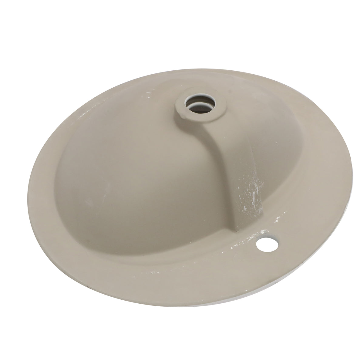Logmey 21.8 Inch Modern White Oval Topmount Bathroom Sink