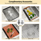 Logmey 30 x 19 Undermount 60/40 Double Bowl Workstation Kitchen Sink