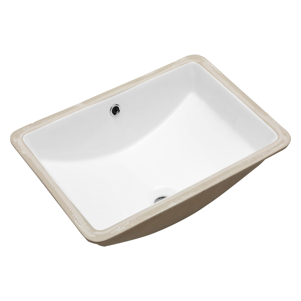 Logmey 21'' Undermount Bathroom Sink with Overflow