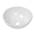 Round Vessel Sink - Logmey 13 x13 Inch Round Shape Vessel Sink Modern Above Counter White Porcelain Ceramic Bathroom Lavatory Vanity Vessel Sink Art Basin