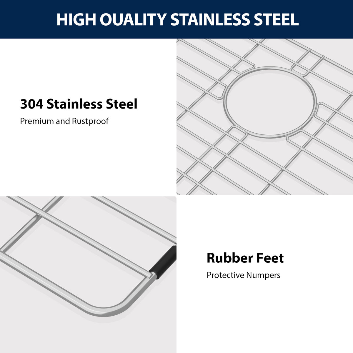 Logmey Stainless Steel Sink Bottom Grid for Kitchen & Laundry Sinks