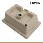 Logmey 18''x12'' Bathroom Sink - Undermount Vessel Single Bowl - White Porcelain Ceramic
