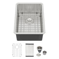 Logmey 15x20 Inch Undermount Single Bowl Stainless Steel Bar Sink