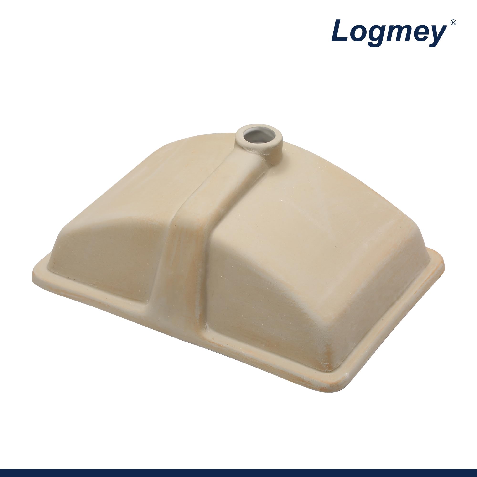 Logmey 21'' Bathroom Sink - Undermount Rectangular Single Bowl with Overflow - White Porcelain