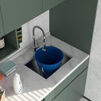 Logmey 24'' Laundry Utility Sink - Undermount Deep Single Bowl - Silver Stainless Steel
