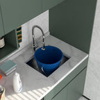 Logmey 21'' Laundry Utility Sink - Undermount Deep Single Bowl - Silver Stainless Steel