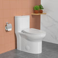 Logmey Elongated One Piece Toilet with Comfort Cha