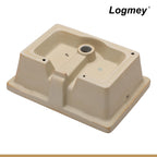 Logmey 20''x14'' Bathroom Sink - Undermount Rectangular Vessel Single Bowl - White Porcelain Ceramic