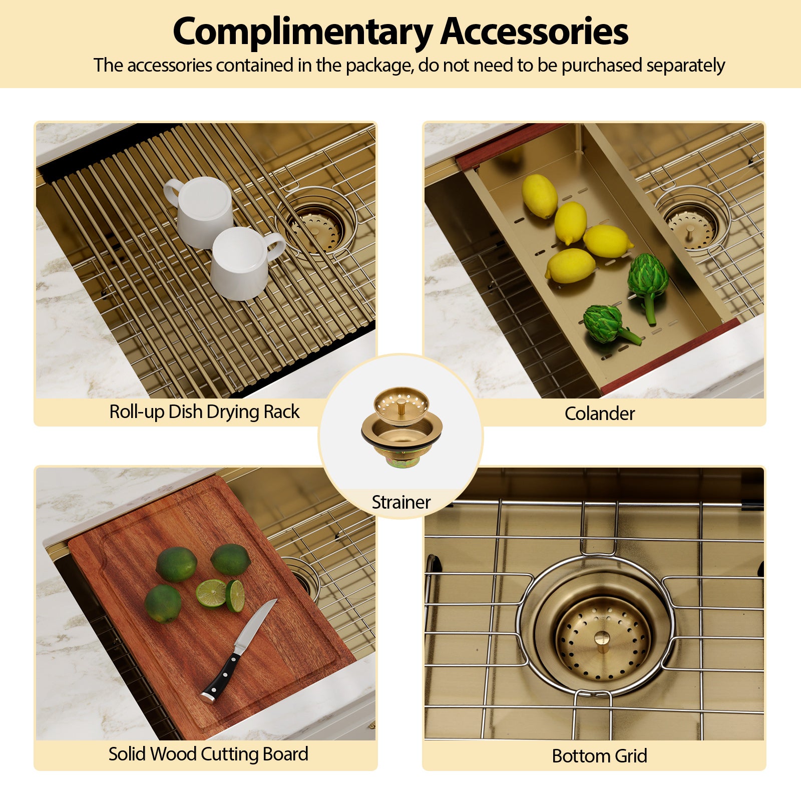 Logmey 33'' Undermount Workstation Kitchen Sink