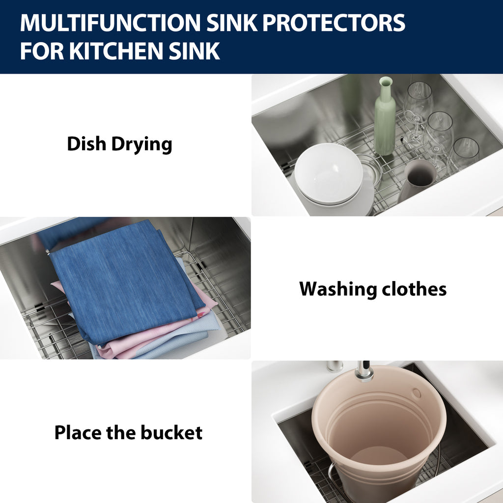 Logmey Stainless Steel Sink Bottom Grid for Kitchen & Laundry Sinks