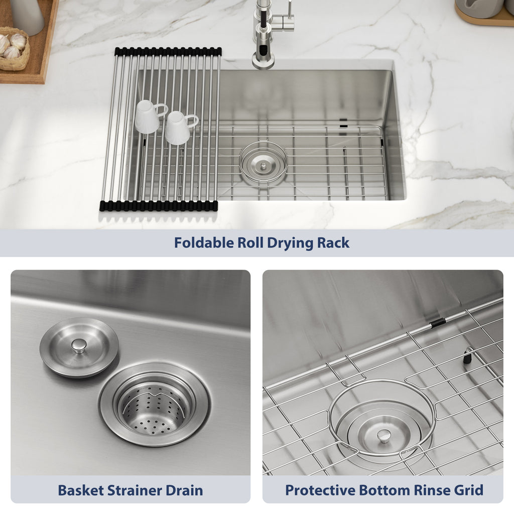 Logmey 26''x  18'' Undermount Kitchen Sink