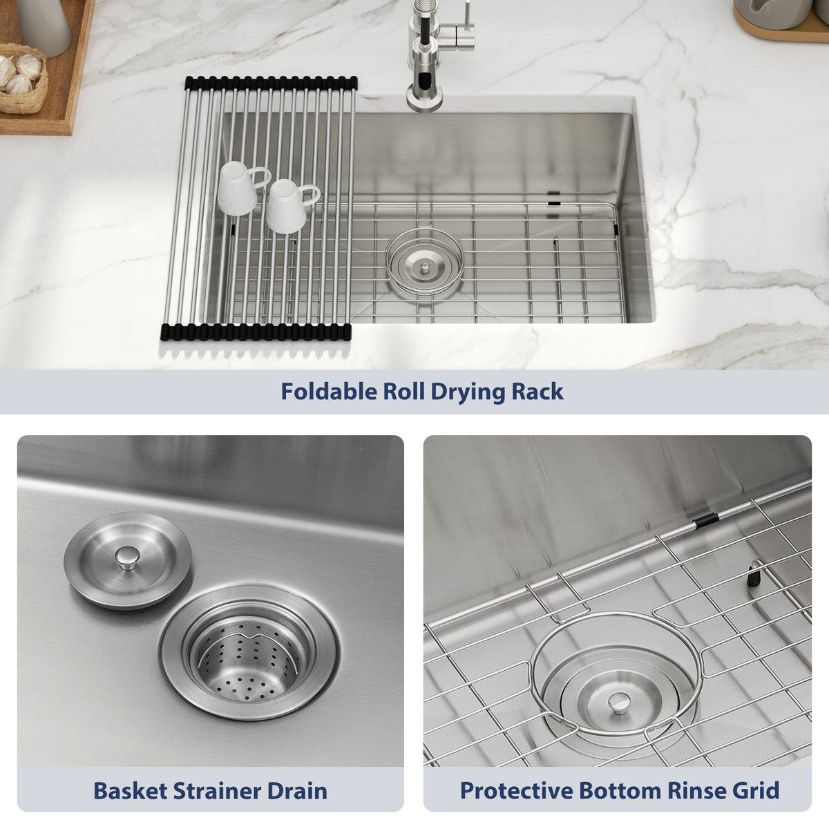 Logmey 26''x  18'' Undermount Kitchen Sink