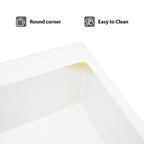 Logmey 31 Inch White Fireclay Drop-In Kitchen Sink