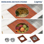 Logmey 36'' Undermount Workstation Kitchen Sink
